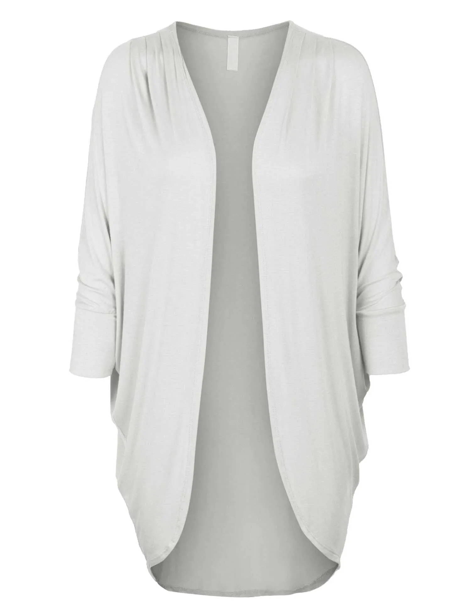 3/4 Dolman Sleeve Solid Open Cardigan Made in USA